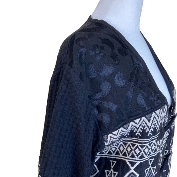 Vintage 90s Tribal Southwestern Tapestry Blazer Jacket Metal Buttons Sz M - Picture 6 of 16